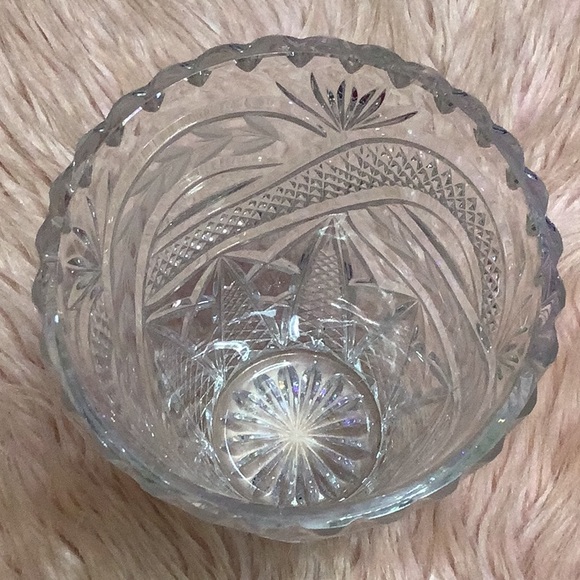 Lead crystal cut glass vase diamond pattern large vase flower vase - Picture 5 of 13